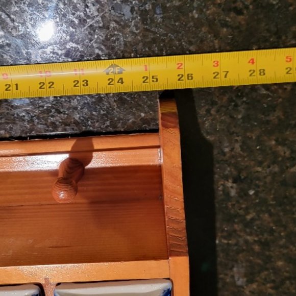 French Kitchen Porcelain & Wooden Wall Shelf Kitchen Apothecary Cabinet - Picture 4 of 15